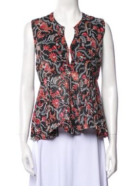 Isabel marant etoile sleeveless floral top